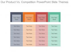 Our product vs competition powerpoint slide themes