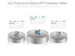 Our products at glance ppt examples slides