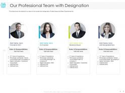 Our professional team with designation business ppt powerpoint presentation styles format