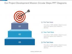 Our project development mission circular steps ppt diagrams