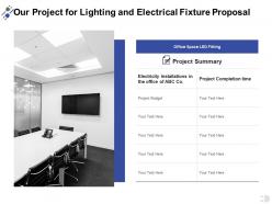 Our project for lighting and electrical fixture proposal ppt powerpoint presentation gallery
