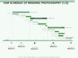 Our schedule of wedding photography process ppt powerpoint presentation gallery diagrams