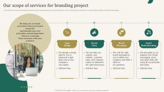 Our Scope Of Services For Branding Project Corporate Branding Proposal
