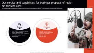 Our Service And Capabilities For Business Proposal Proposal For New Media Firm Services