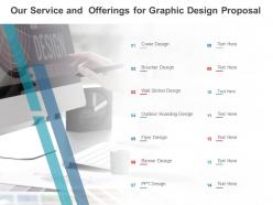 Our service and offerings for graphic design proposal ppt powerpoint presentation