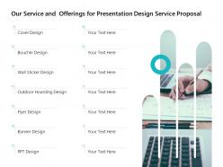 Our service and offerings for presentation design service proposal ppt