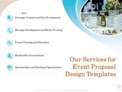 Our services for event proposal design templates ppt infographics