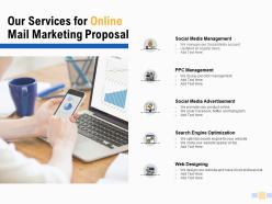 Our services for online mail marketing proposal management presentation slides