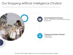 Our shopping artificial intelligence chatbot angel funder investment ppt graphics
