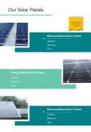 Our Solar Panels Solar Proposal Template One Pager Sample Example Document