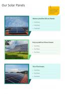 Our Solar Panels Solar Rooftop Project Proposal One Pager Sample Example Document