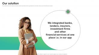 Our Solution Finance Planning Company Fundraising Pitch Deck
