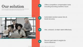 Our Solution Gusto Investor Funding Elevator Pitch Deck
