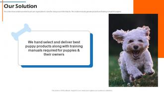 Our Solution Pet Care Company Fundraising Pitch Deck