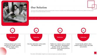 Our Solution Pinterest Investor Funding Elevator Pitch Deck