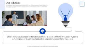 Our Solution Sample Pitch Deck For Asset Management