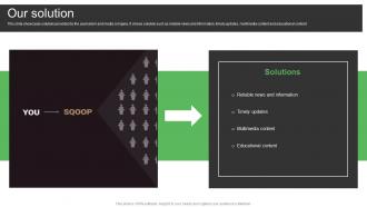 Our Solution Sqoop Investor Funding Elevator Pitch Deck