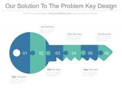 Our solution to the problem key design ppt slides