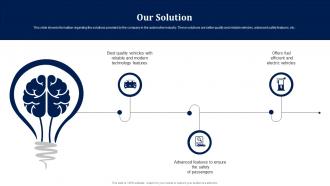 Our Solution Volkswagen Investor Funding Elevator Pitch Deck