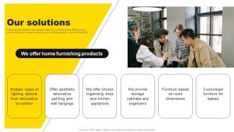 Our Solutions IKEA Investor Funding Elevator Pitch Deck