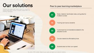 Our Solutions Studysoup Investor Funding Elevator Pitch Deck