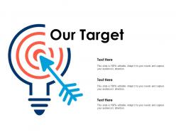 Our target and arrow f38 ppt powerpoint presentation summary slide portrait