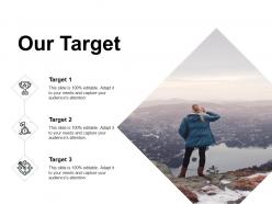 Our target arrow i187 ppt powerpoint presentation styles aids