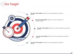 Our target arrow marketing ppt pictures background designs