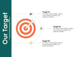 Our target arrow planning a358 ppt powerpoint presentation slides graphics design
