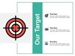 Our target arrow ppt powerpoint presentation file graphics design