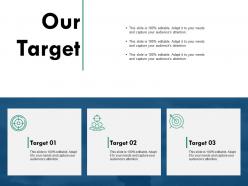 Our target arrows communication c728 ppt powerpoint presentation visual aids styles