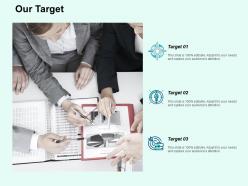 Our target arrows f724 ppt powerpoint presentation portfolio microsoft