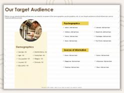 Our target audience information ppt powerpoint presentation summary slideshow