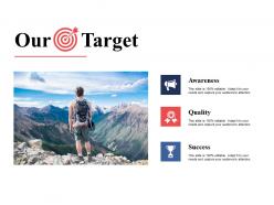 Our target awareness i3 ppt powerpoint presentation file infographic template
