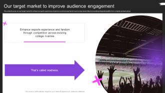 Our Target Market To Improve Audience Engagement Brag House Pitch Deck