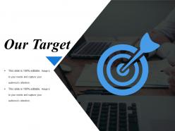Our target ppt infographics visual aids