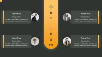 Our Team Advertising Company Profile Ppt Slides Infographic Template