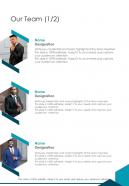 Our Team Commercial Insurance Proposal One Pager Sample Example Document