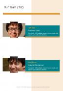 Our Team Corporate Leadership Training Proposal One Pager Sample Example Document