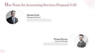 Our team for accounting services proposal accounting services proposal template