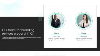 Our Team For Branding Services Proposal Ppt Powerpoint Presentation Layouts Guide