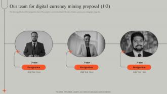 Our Team For Digital Currency Mining Proposal Ppt Powerpoint Presentation Icon Graphics
