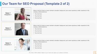 Our team for seo proposal seo proposal template