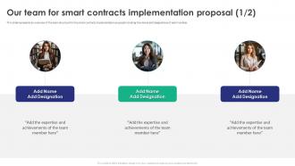 Our Team For Smart Contracts Implementation Proposal