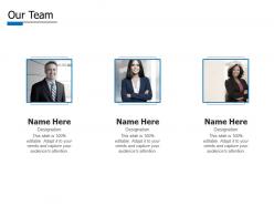 Our team introduction e428 ppt powerpoint presentation infographics background