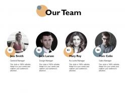 Our team introduction ppt powerpoint presentation icon templates