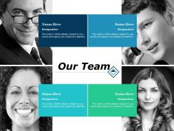 Our team introduction teamworks f136 ppt powerpoint presentation vector