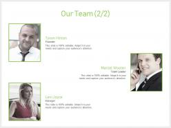 Our team members j74 ppt powerpoint presentation gallery show