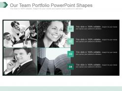 Our team portfolio powerpoint shapes