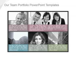 Our team portfolio powerpoint templates